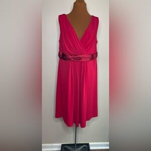 David’s Bridal Bridesmaid Prom Formal Dress Apple Red Midi Size 16